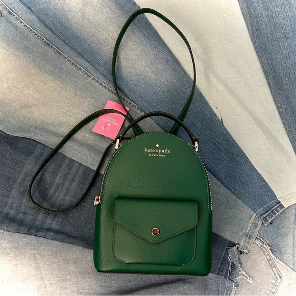 Kate Spade Schuyler Mini Backpack Dark Jade NWT - Picture 2 of 9